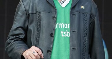 Macklemore's house was broken into by two masked burglars who are accused of stealing thousands of dollars' worth of his belongings; the rapper is pictured last week in Dublin