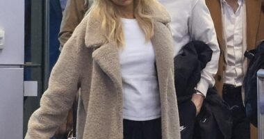 Carrie Bickmore and Tommy Little have sent tongues wagging after touching down in Sydney together. Both pictured