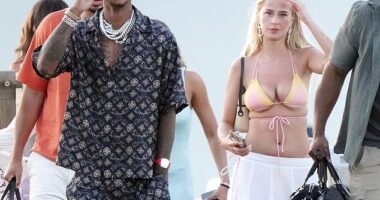 Marcus Rashford was spotted enjoying some summer sun alongside a mystery companion