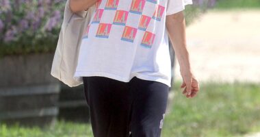 Mary-Kate Olsen was spotted looking ultra-dressed down while out in the Hamptons on Sunday - wearing a pair of flip-flops