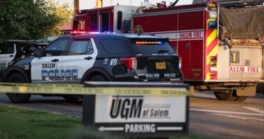 Police in Salem, Oregon responded to the scene of a mass stabbing Sunday evening