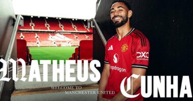 Matheus Cunha has been unveiled as a Man United player after completing a £62.5m move