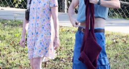 Channing Tatum plays infamous robber Jeffrey Manchester in his forthcoming movie 'Roofman.' (Pictured on set in Charlotte, North Carolina with Kirsten Dunst who plays his unwitting girlfriend Leigh Wainscott)