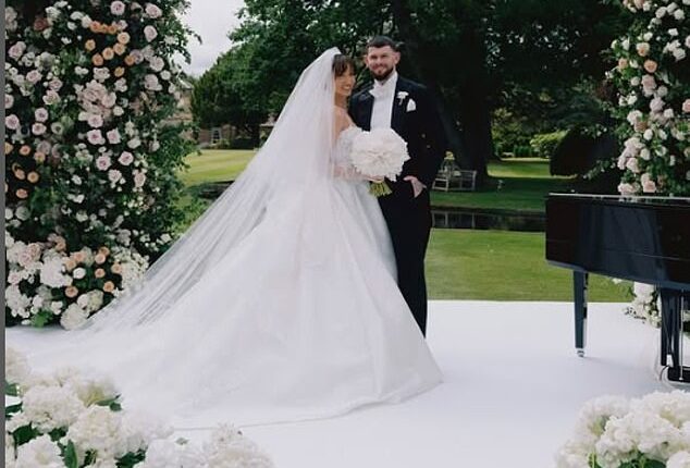 Megan McKenna has married her fiancé Oliver Burke in a romantic ceremony held at Grantley Hall in North Yorkshire