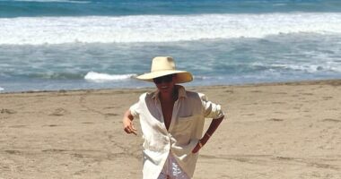 Meghan Markle, 43, took to Instagram on Saturday to post a breezy beach photo