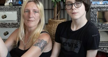 Severely autistic teenager Jimmy Hudson, 13, sparked a frantic search after he failed to turn up at school - only to be found hours later slumped in the back of a bus that should have safely transported him there