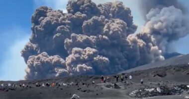 Mount Etna eruption live updates: Europe’s highest active volcano erupts in Italy sending tourists fleeing