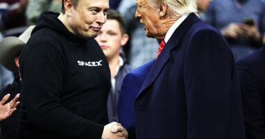 Late on Thursday night, Elon Musk moved to de-escalate his feud with Donald Trump reversing a threat to shut down SpaceX's Dragon spacecraft.The pair are pictured in March