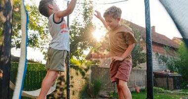 An anonymous woman on Mumsnet revealed that her neighbours asked if they could put their trampoline in her garden (stock image)