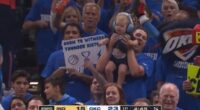 A young Oklahoma City Thunder fan distracted Pascal Siakam from making a free throw