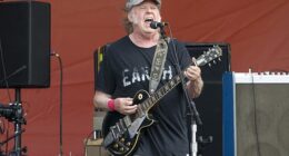 Neil Young has reportedly thrown BBC bosses in chaos over his Glastonbury set as the rock legend made an unusual demand just days before his gig (pictured last month)
