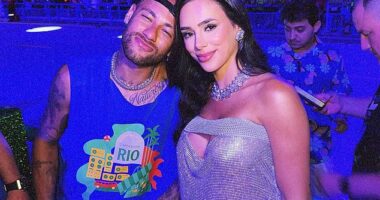 Neymar's partner Bruna Biancardi(right) has claimed that the pair have tied the knot