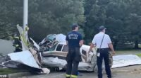 One person has died and another has been rushed to the hospital with 'serious injuries' after a small plane crashed on a residential street in Beverly, close to Boston, Massachusetts