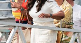Oprah Winfrey and Kris Jenner put on a chummy display as they left Venice, Italy together following Jeff Bezos and Lauren Sánchez's wedding celebration