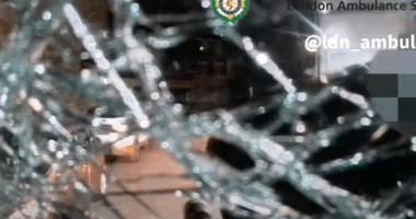 Paramedics attacked by patient throwing bricks