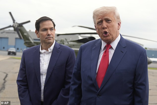 US Secretary of State Marco Rubio (pictured, left) has warned the countries imposing sanctions that they must 'not forget who the real enemy is'