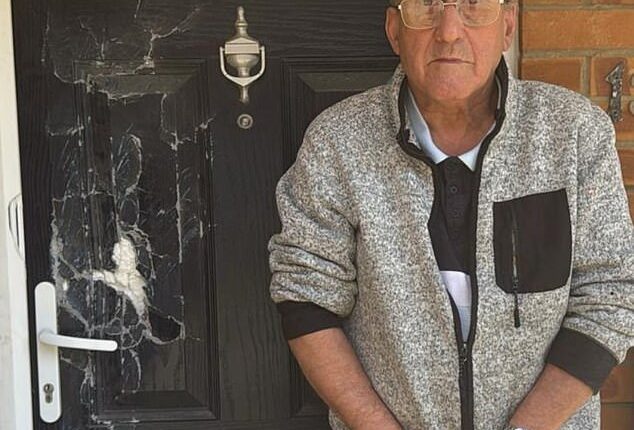 Lorrimer Christians (pictured), 80, from Southampton, was getting ready for bed when drugs squad officers smashed through his front door with a battering ram