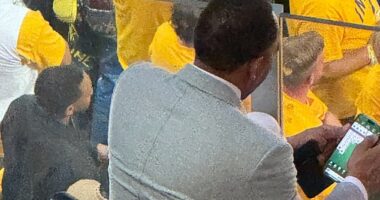 Stephen A. Smith was caught playing solitaire on his phone during Friday night's NBA Finals
