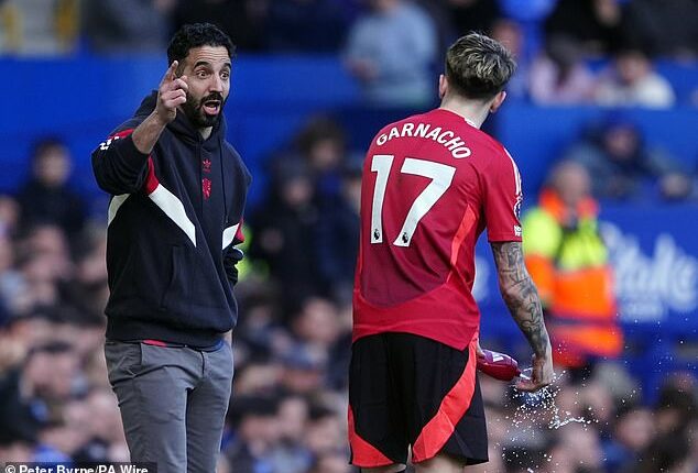 Alejandro Garnacho has fallen out with Ruben Amorim after being left out of Man United's starting XI for the Europa League final