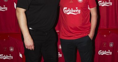 Liverpool legend Robbie Fowler has declared an interest in reigniting his managerial career in Australia - despite a bitter falling out with Brisbane Roar five years ago (pictured, with football identity Mark Bosnich in Melbourne this week)