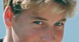 Teenage heartthrob: Prince William, 15, in 1997 was sweeping the nation with his burgeoning good looks, beachy blonde hair and cheeky smile
