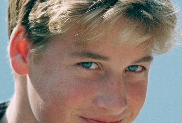 Teenage heartthrob: Prince William, 15, in 1997 was sweeping the nation with his burgeoning good looks, beachy blonde hair and cheeky smile
