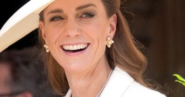 Princess of Wales is radiant in a white Self Portrait dress as she arrives at St George's Chapel for the Order of the Garter ceremony