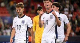 England Under-21's centre back Charlie Cresswell (middle) is the vocal leader of this squad