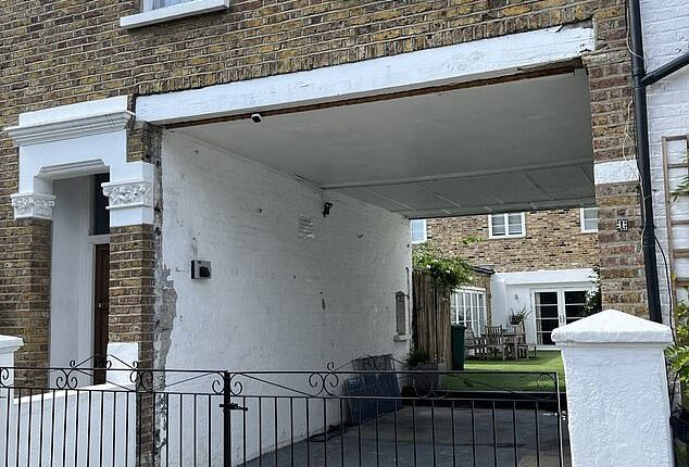 Nicholas Patrick-Hilley was shocked when he arrived to find his bell-ringer neighbour, Adrian Udal, 65, demolishing the door and roller gate of his new home in an act of 'wanton destruction'