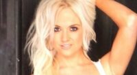 Pictured: Emma Bradley, the former glamour model who recently had a baby girl with the son of serial killers Fred and Rose West and reportedly once dated ex-Arsenal striker Paul Merson before settling down