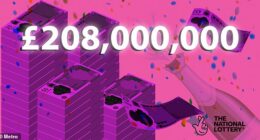 The eye-watering prize was won on Tuesday night, with lottery officials confirming the winning ticket matched all five main numbers and both Lucky Stars