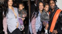 Rihanna and son Riot support A$AP Rocky at rapper's runway show during Paris Fashion Week