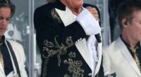 Rod Stewart makes his own political statement at Glasto after backing Reform as he is joined by rock legends - amid fury at Bob Vylan's 'appalling' anti-Israel chant  