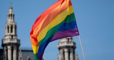 A row has broken out in a spa town in the Peak District after a Pride flag was removed from by its council following complaints (Stock image)