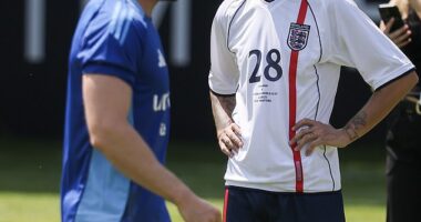 Sam Thompson and Louis Tomlinson are said to have held a Soccer Aid 'peace dinner' before their match to ease any tensions over Zara McDermott