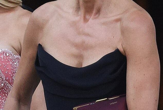 Sarah Murdoch was dressed to impress as she celebrated Jeff Bezos and Lauren Sanchez's wedding in Italy over the weekend