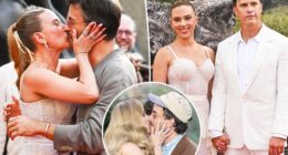 Scarlett Johansson plants a big kiss on Jonathan Bailey in front of husband Colin Jost