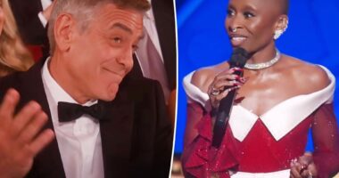 See George Clooney's reaction to Cynthia Erivo shade at Tonys 2025
