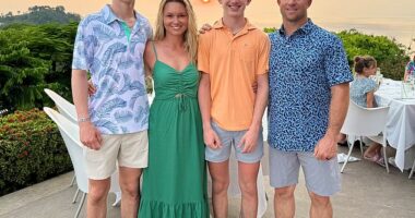 Miller Gardner (second right) passed away on a family vacation in March at the age of 14
