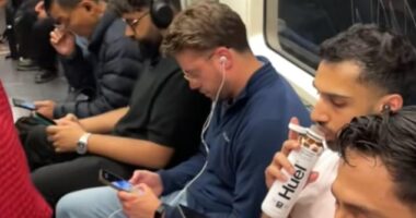 TikTok user annibaxter's clip went viral after she showed seats on the Tube being taken up by men while women around them had to stand