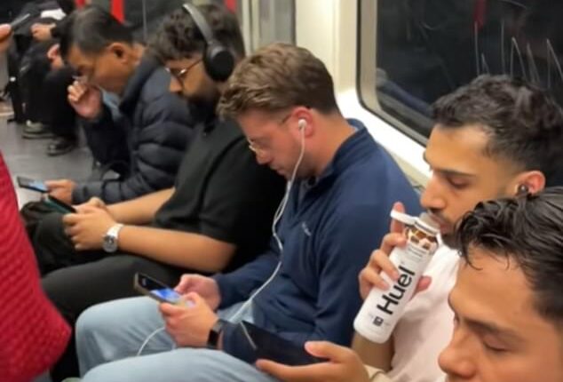 TikTok user annibaxter's clip went viral after she showed seats on the Tube being taken up by men while women around them had to stand