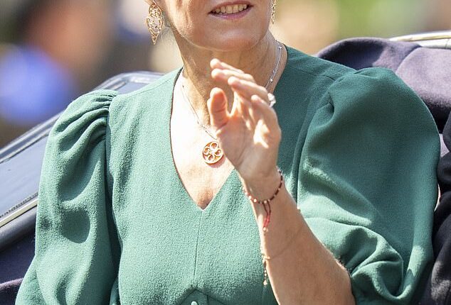 Sophie, The Duchess of Edinburgh looks radiant as she makes her way through the sun-kissed parade