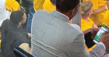 Stephen A. Smith was caught playing solitaire on his phone at Friday night's NBA Finals