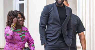 UK rapper Stormzy arrived at the University of Cambridge to receive an honorary degree on Wednesday