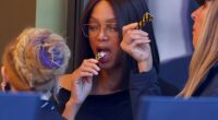 Tyra Banks has been spotted trying out some of the ice cream flavours on offer at her newly-opened Sydney store SMiZE & DREAM