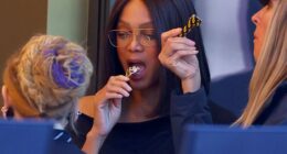 Tyra Banks has been spotted trying out some of the ice cream flavours on offer at her newly-opened Sydney store SMiZE & DREAM