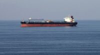FILE PHOTO: Oil tankers pass through the Strait of Hormuz in 2018