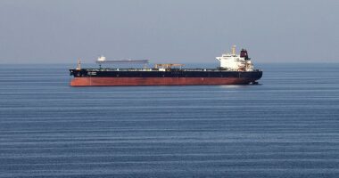 FILE PHOTO: Oil tankers pass through the Strait of Hormuz in 2018