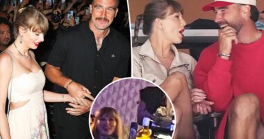 Taylor Swift all smiles as she supports Travis Kelce at training camp in Nashville