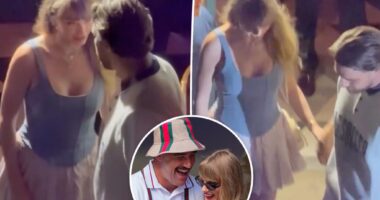 Taylor Swift and Travis Kelce hold hands during NYC date night